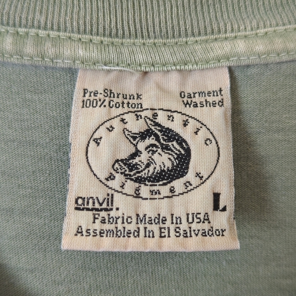 Anvil 2000 Y2K Vintage Hershey's Chocolate Short Sleeve Crewneck T-shirt Sage L - Picture 5 of 10